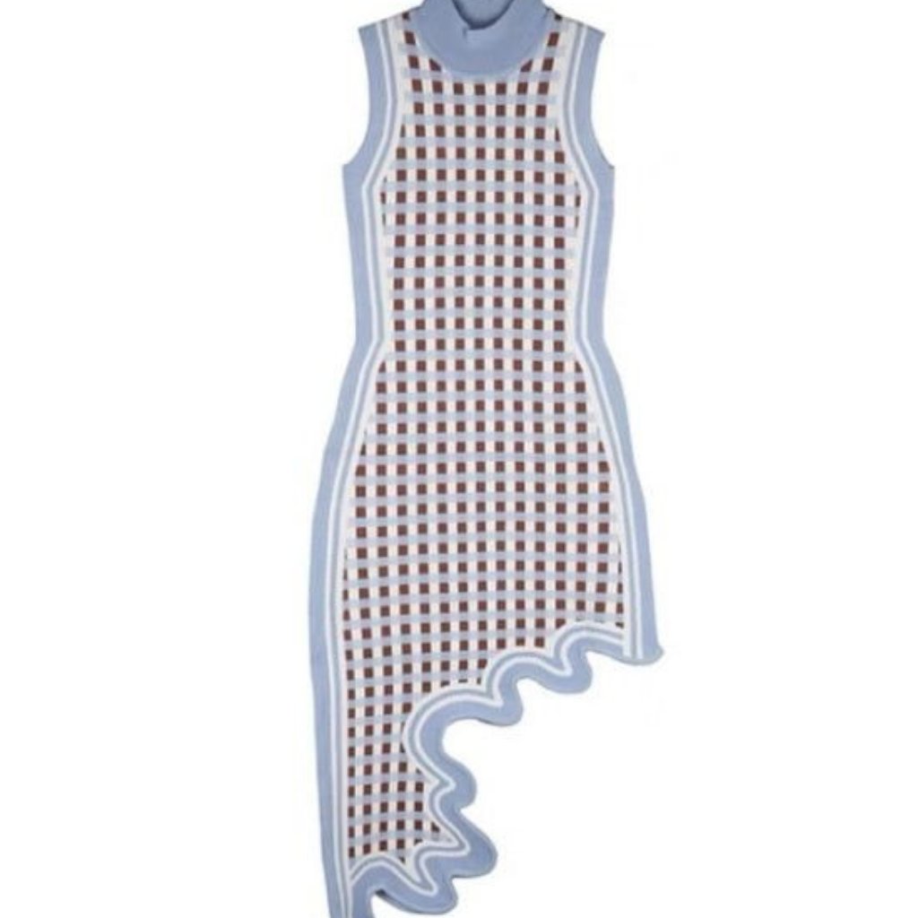 Ph5 Lydia Wavy Asymmetric Dress Blue Multicolor - S — image 4 of 6